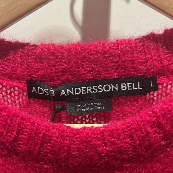 NEW ANDERSSON BELL large cherry red crew neck sweater